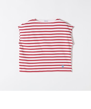 ORCIVAL: 〈手洗い可能〉ボートネック ボーダー フレンチスリーブ プルオーバー