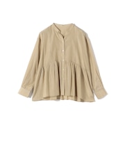 SHIPS Colors:〈手洗い可能〉コットン キュプラ ペプラム シャツ