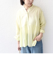 SHIPS Colors:〈手洗い可能〉コットン キュプラ ペプラム シャツ