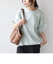 《予約》SHIPS Colors:〈手洗い可能〉スムース 2WAYスリーブ ニュアンス TEE◆