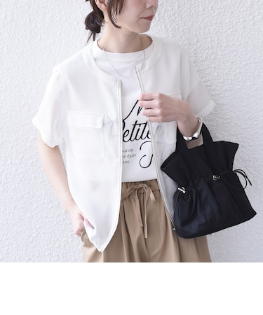 《予約》SHIPS Colors:〈手洗い可能〉メッシュ 5分袖 ジップ ハオリ◆