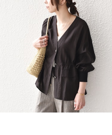 《予約》SHIPS Colors:〈手洗い可能〉シアー スラブ シャツ ブルゾン◆