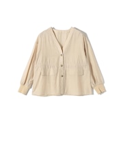 《予約》SHIPS Colors:〈手洗い可能〉シアー スラブ シャツ ブルゾン◆