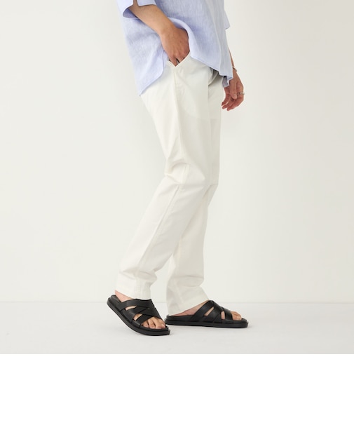 《予約》SHIPS Colors:〈洗濯機可能〉テーパード ストレッチ ライト チノパンツ◆