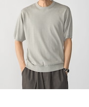 SHIPS:〈接触冷感/ 手洗い可能〉ラミー ニット Tシャツ