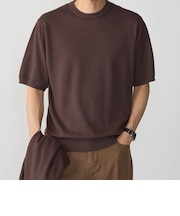 SHIPS:〈接触冷感/ 手洗い可能〉ラミー ニット Tシャツ