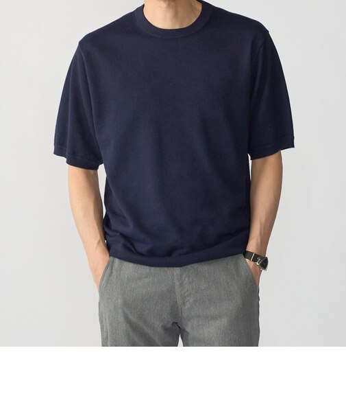 SHIPS:〈接触冷感/ 手洗い可能〉ラミー ニット Tシャツ