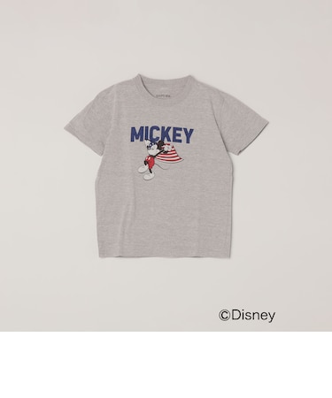 【SHIPS any別注】GOOD ROCK SPEED:〈洗濯機可能〉ミッキーマウス / フラッグ プリント Tシャツ<KIDS>◆