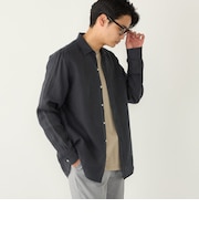 SHIPS Colors:ユーロリネン ワイドカラー スキッパー シャツ