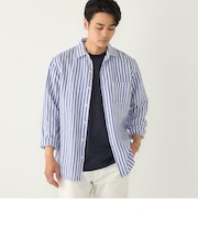 SHIPS Colors:ユーロリネン ワイドカラー スキッパー シャツ