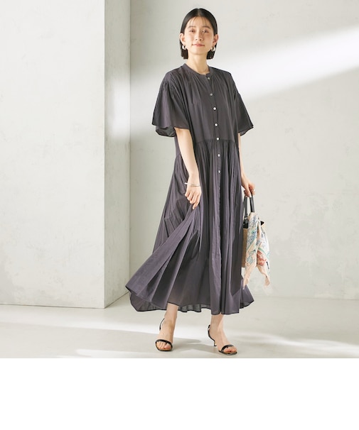 《予約》【SHIPS別注】Fanaka:〈手洗い可能〉ストライプ ドビー 羽織 ワンピース