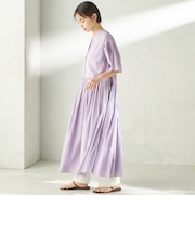 《予約》【SHIPS別注】Fanaka:〈手洗い可能〉ストライプ ドビー 羽織 ワンピース