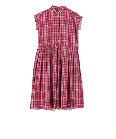 《予約》SHIPS Colors:〈手洗い可能〉マドラス チェック レイヤード ライク ワンピース◆