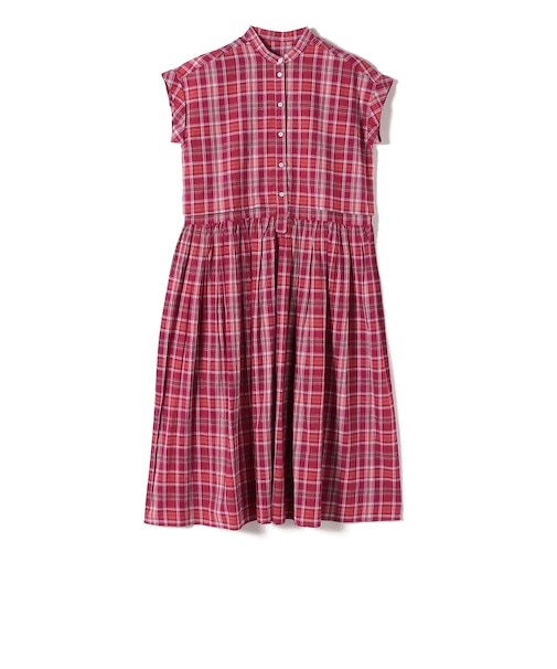 《予約》SHIPS Colors:〈手洗い可能〉マドラス チェック レイヤード ライク ワンピース◆