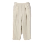 SHIPS Primary Navy Label:麻混 テーパード パンツ(セットアップ対応)