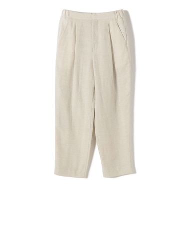 SHIPS Primary Navy Label:麻混 テーパード パンツ（セットアップ対応）