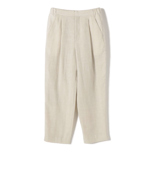 SHIPS Primary Navy Label:麻混 テーパード パンツ（セットアップ対応）