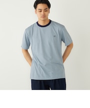 《予約》SHIPS Colors:〈速乾〉CAVE(R) ワンポイント ロゴ ボーダー Tシャツ◆