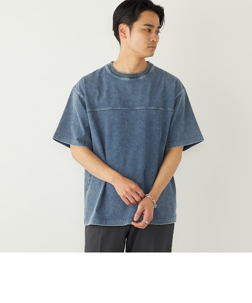 《予約》SHIPS Colors:カット デニム Tシャツ◆
