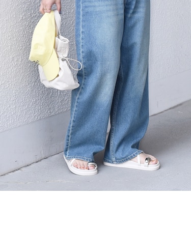 《予約》SHIPS Colors:トゥリング クロス ストラップ サンダル◆