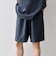 SHIPS any:〈UVカット〉FUTURE LINEN CANVAS リネンライク イージー ショーツ◆