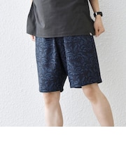 SHIPS any:〈UVカット〉FUTURE LINEN CANVAS リネンライク イージー ショーツ◆