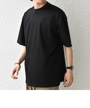 SHIPS any:〈接触冷感/遮熱/UVカット〉COOL TOUCH スムース デザイン リブ セミ モックネック Tシャツ◆