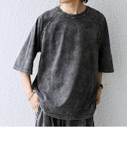 【SHIPS any別注】ONEITA: ケミカルウォッシュ リラックス ラグラン Tシャツ(セットアップ対応)◆