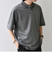 SHIPS any:〈接触冷感/遮熱/UVカット〉COOL TOUCH スムース デザイン リブ ポロシャツ◆