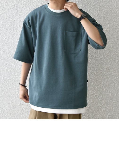 SHIPS any:〈接触冷感〉COOL TOUCH スムース リラックス ポケット Tシャツ 26SS◆