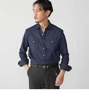 SHIPS:〈FUNCTION〉ウォッシュド デニム ウエスタン シャツ