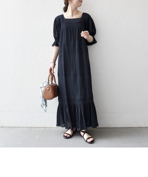 SHIPSワンピースドレス ships little black ワンピース 「SHIPS別注」kaene:ブラック