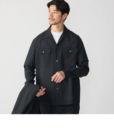 SHIPS:〈撥水/防しわ/洗濯機可能〉DOT AIR(R)オープンカラーシャツ(セットアップ対応)