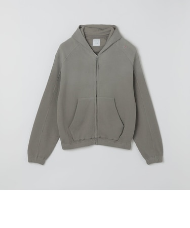 ROA: SUN FADED ORGANIC WAFFLE ZIP UP HOODIE