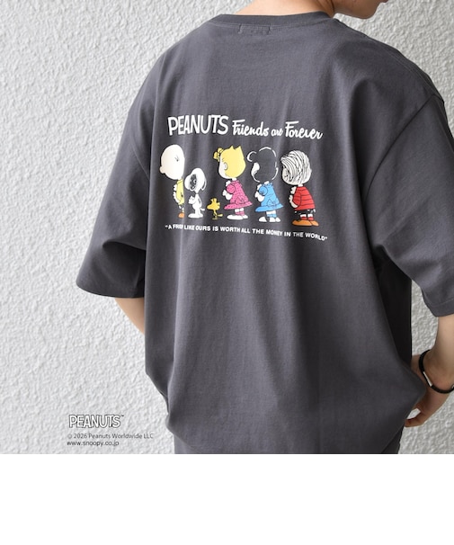SHIPS any: SNOOPY コラボ グラフィック プリント Tシャツ◆