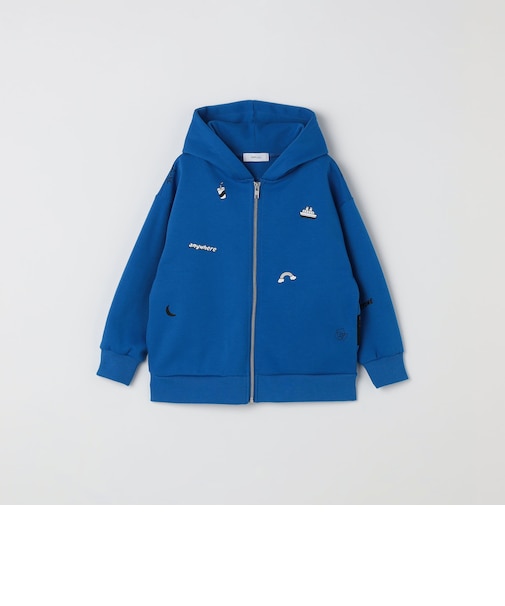 SHIPS any:〈洗濯機可能〉ポンチ デザイン ジップ パーカー <KIDS>