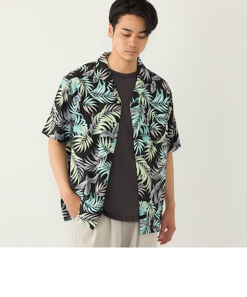 《予約》SHIPS Colors:〈洗濯機可能〉レーヨン アロハ シャツ◆