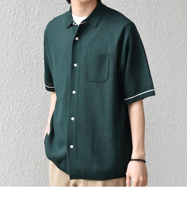 SHIPS any:〈手洗い可能〉TEXBRID(R) ドライタッチ サマー ニット シャツ◆