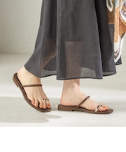 《予約》NICOLAS LAINAS: リング フラット サンダル