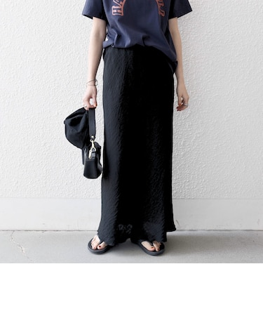 《予約》SHIPS any:〈洗濯機可能〉メッシュ ナロー スカート