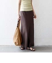 《予約》SHIPS any:〈洗濯機可能〉メッシュ ナロー スカート