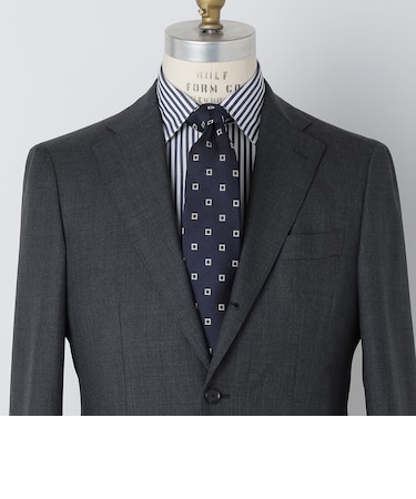 SHIPS: シルク ネイビー ガルザ ソリッド/ストライプ/コモン ネクタイ