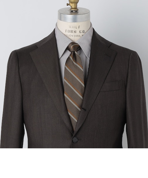 SHIPS: シルク ラージ バスケット リバース レジメンタル ネクタイ