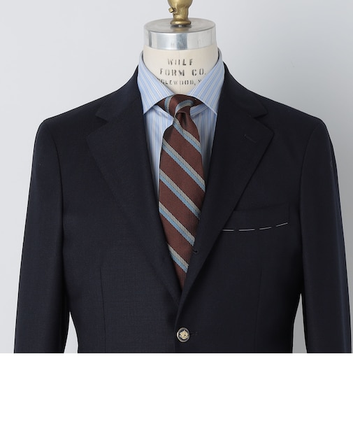 SHIPS: シルク ラージ バスケット リバース レジメンタル ネクタイ