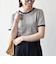 Healthknit:〈洗濯機可能〉リブ ボーダー TEE