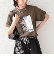 《一部追加予約》SHIPS Colors:〈接触冷感・UVカット〉PARIS フォト TEE◇
