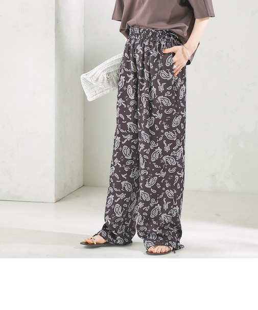 《予約》【SHIPS別注】TICCA×manipuri:〈手洗い可能〉プリント パンツ