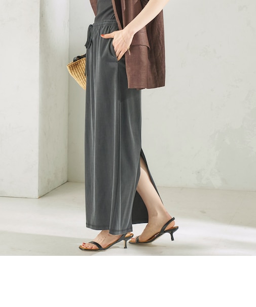 《予約》〈手洗い可能〉フィブリル ジャージー ロング スカート