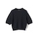 SHIPS Primary Navy Label:〈手洗い可能〉柄編み 5分袖 プルオーバー