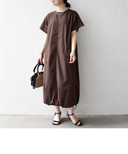 《予約》SHIPS any:〈多機能/洗濯機可能〉SHELTECH ドロスト ロング ワンピース